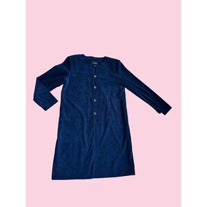 Vintage Costume Deadstock Blue Suede Secretary Womens Dress size 10